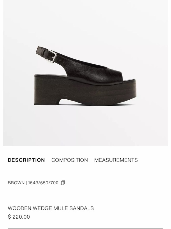 Massimo Dutti Shoes - NEW Massimo Dutti Black Platform Slingback Mules
